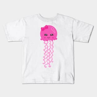 Cute Jellyfish, Little Jellyfish, Pink Jellyfish Kids T-Shirt